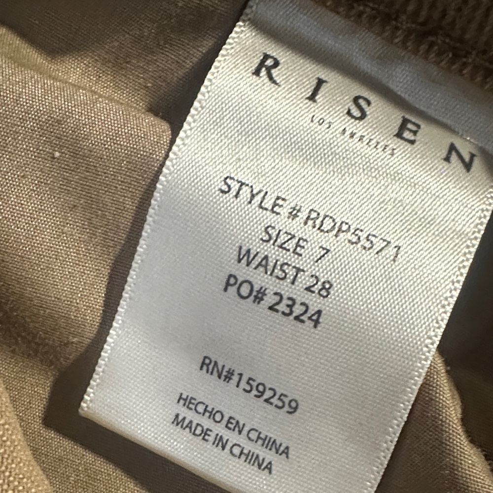 Risen High-Rise Wide-Leg Jeans in Camel - Picture 4 of 5
